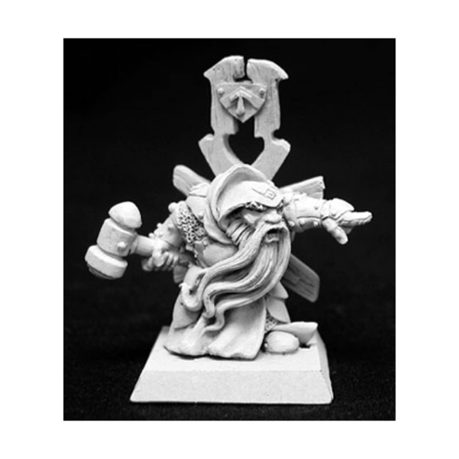 Reaper Ivar Dwarf Priest 25mm Heroic Scale Miniature - Fantasy Tabletop RPG Game Character for Dungeons & Dragons, Pathfinder, Warhammer