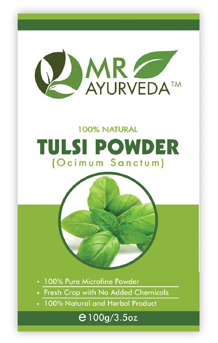 Organic Masoor Dal Powder & Tulsi Powder Combo - 100% Natural Ayurvedic Superfood (Pack of 2, 200g Each) | Vegan Protein Source for Smoothies, Detox Drinks & Skin Care Recipes