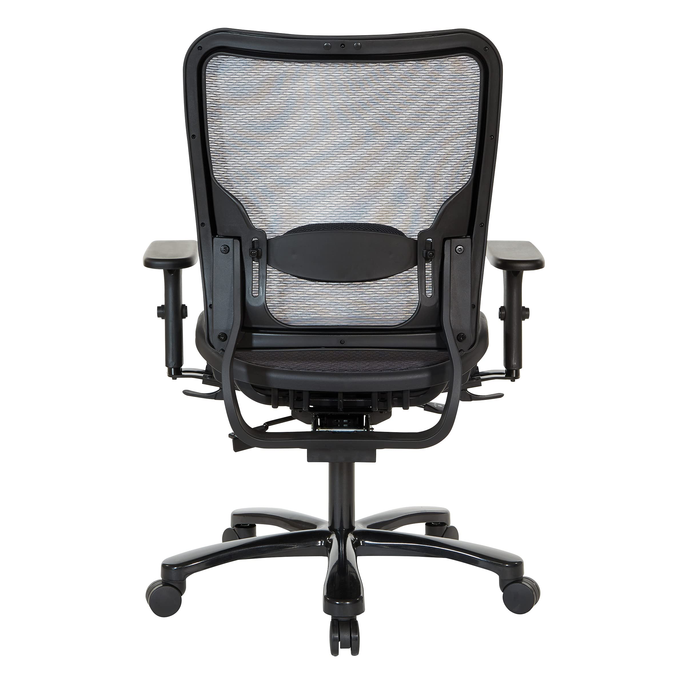 Space Seating 75 Series Air Grid Big & Tall Ergonomic Office Chair - Adjustable Lumbar Support, 400 lb Weight Capacity, Black - Perfect for Home Office, Gaming & Executive Workspaces