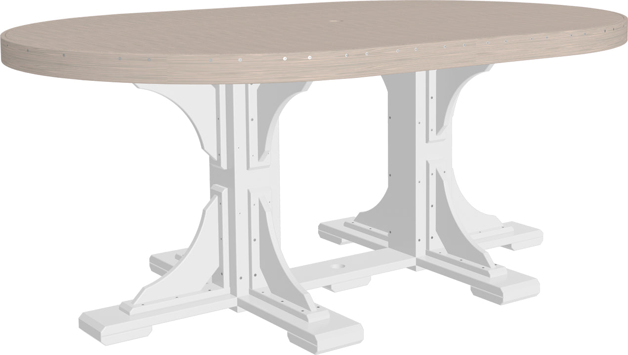 LuxCraft 4' x 6' Oval Dining Table Set for 6 - Modern Kitchen & Dining Room Furniture - Perfect for Family Gatherings, Dinner Parties & Small Spaces