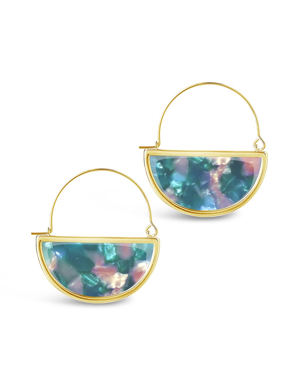 Handmade Resin Half Moon Dangle Earrings for Women - Boho Chic Statement Jewelry - Perfect for Parties, Weddings & Everyday Wear
