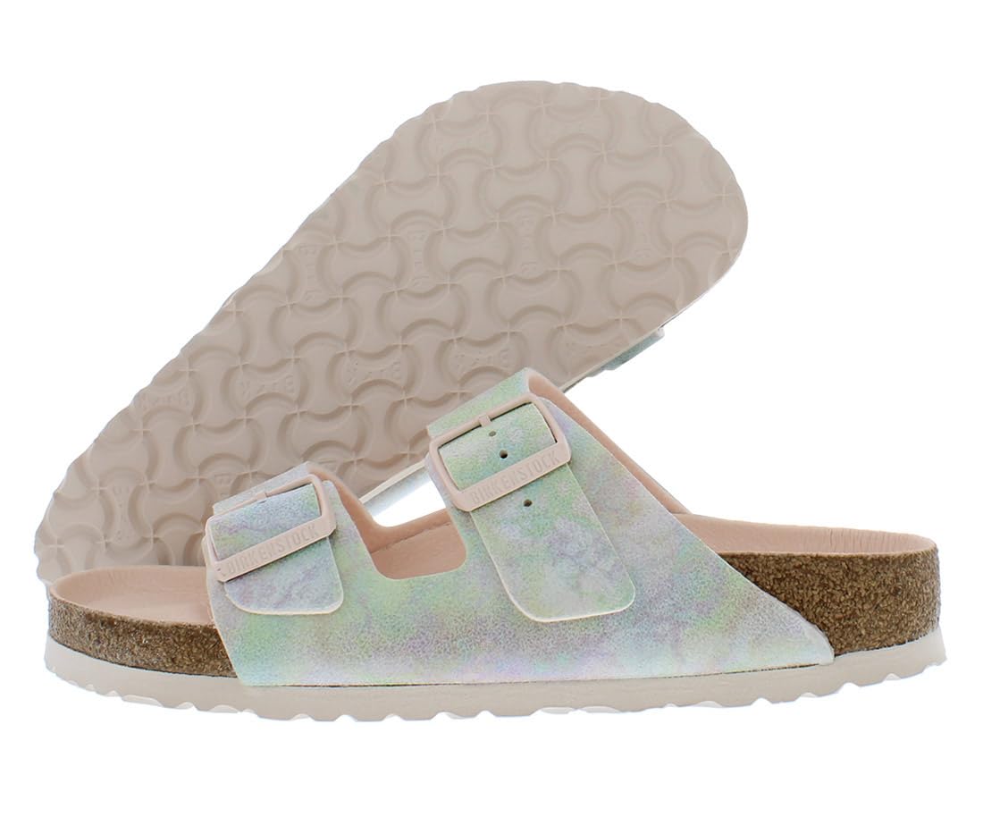 Birkenstock Arizona Vegan Iridescent Rose Sandals - Size 41 | Comfortable & Stylish Unisex Footwear for Summer, Beach & Casual Wear