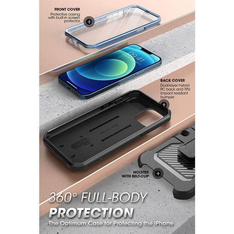 iPhone 13 Pro Max Case - SUPCASE UB Pro Rugged Holster Cover with Full Body Protection | Shockproof, Drop Proof & Screen Protector | Perfect for Outdoor, Construction & Extreme Sports