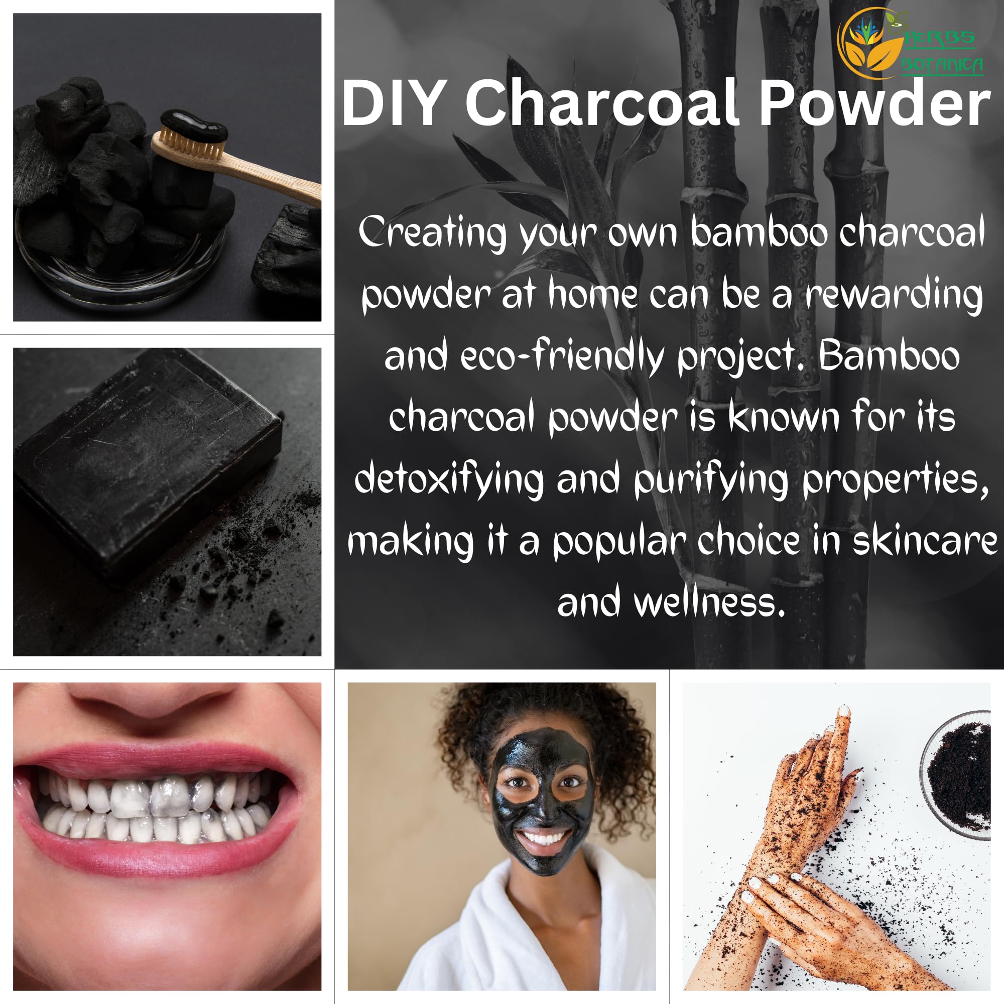 100% Pure Food Grade Bamboo Activated Charcoal Powder (2 oz) - Natural Detox for Baking, Soap Making, DIY Skincare, Face Masks & More | Perfect for Homemade Beauty Products, Teeth Whitening & Water Filtration