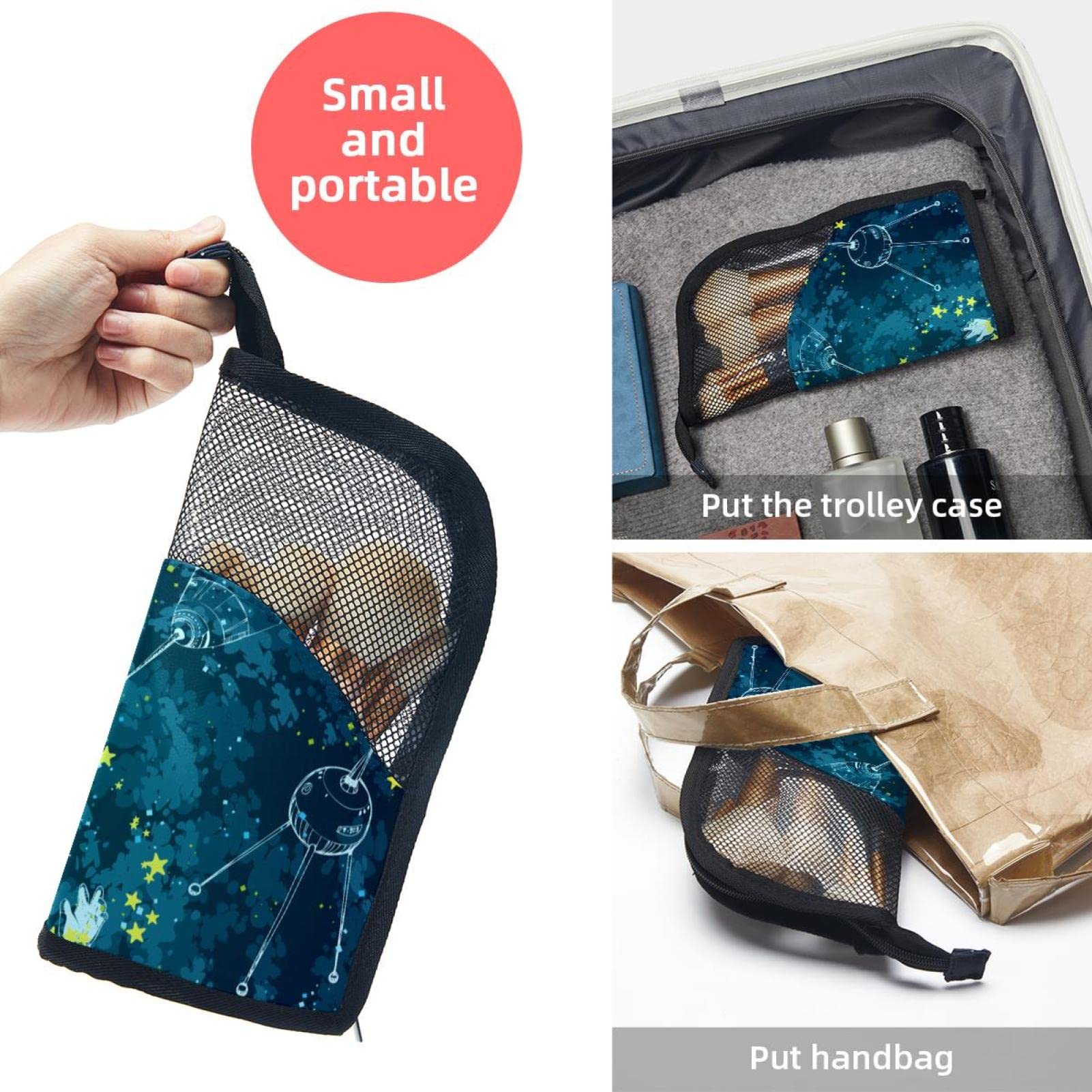 12-Piece Fantasy Universe Space Themed Makeup Brush Organizer Bag - Portable Travel Makeup Brush Holder Case for Professional Artists & Beginners (Perfect for Travel, Home Use & Salon Storage)