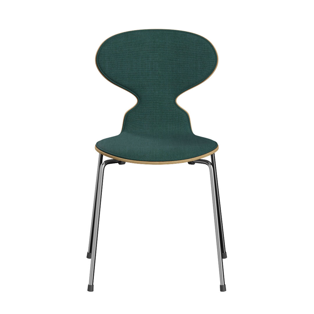Ant Chair 3101 - Modern Clear Lacquered Wooden Chair with Front Upholstered Seat | Mid-Century Design for Dining Room, Office & Lounge Decor