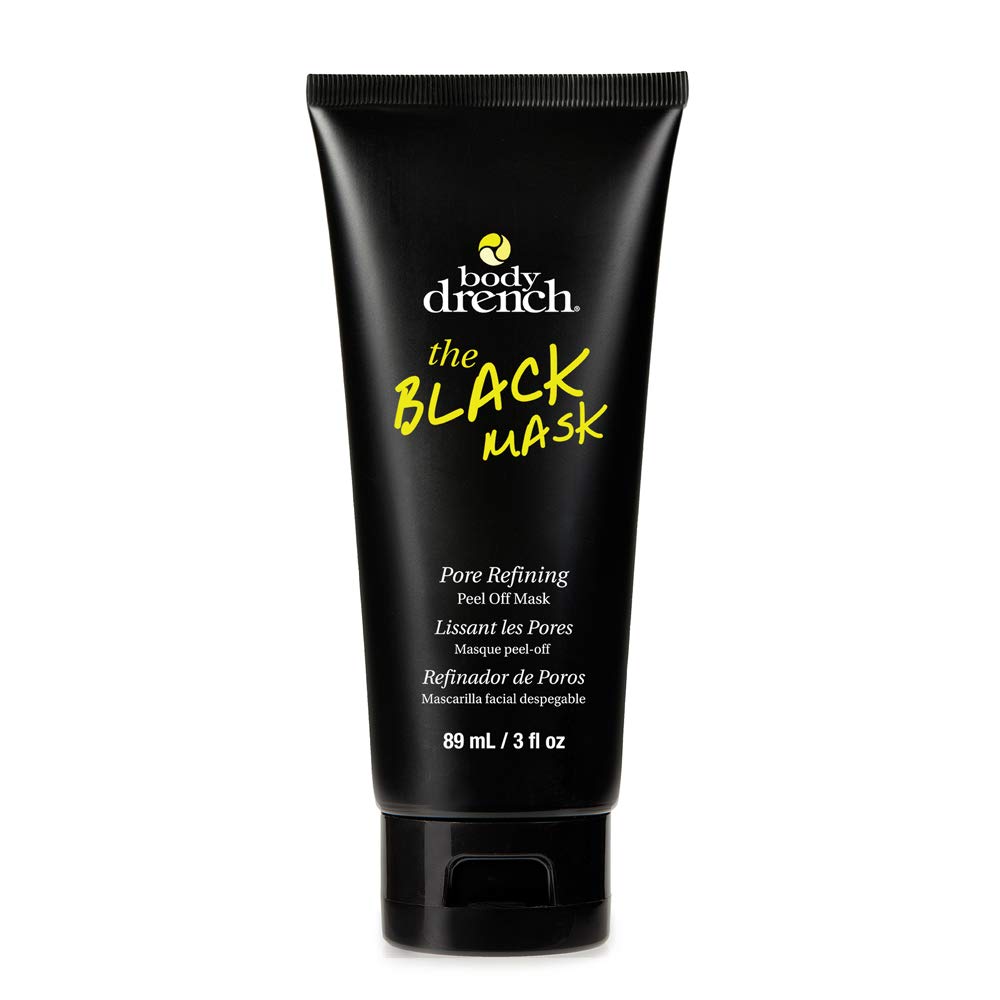 Body Drench Black Peel-Off Mask - 3 oz Deep Cleansing Facial Mask for Blackhead Removal & Pore Minimizing - Perfect for Spa Night & Self-Care Routine
