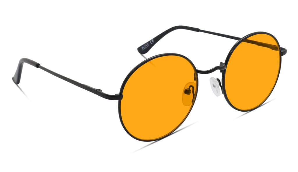 SunDown Elton Blue Light Blocking Glasses - Black Frame for Eye Strain Relief & Better Sleep | Perfect for Nighttime Use, Gaming & Computer Work