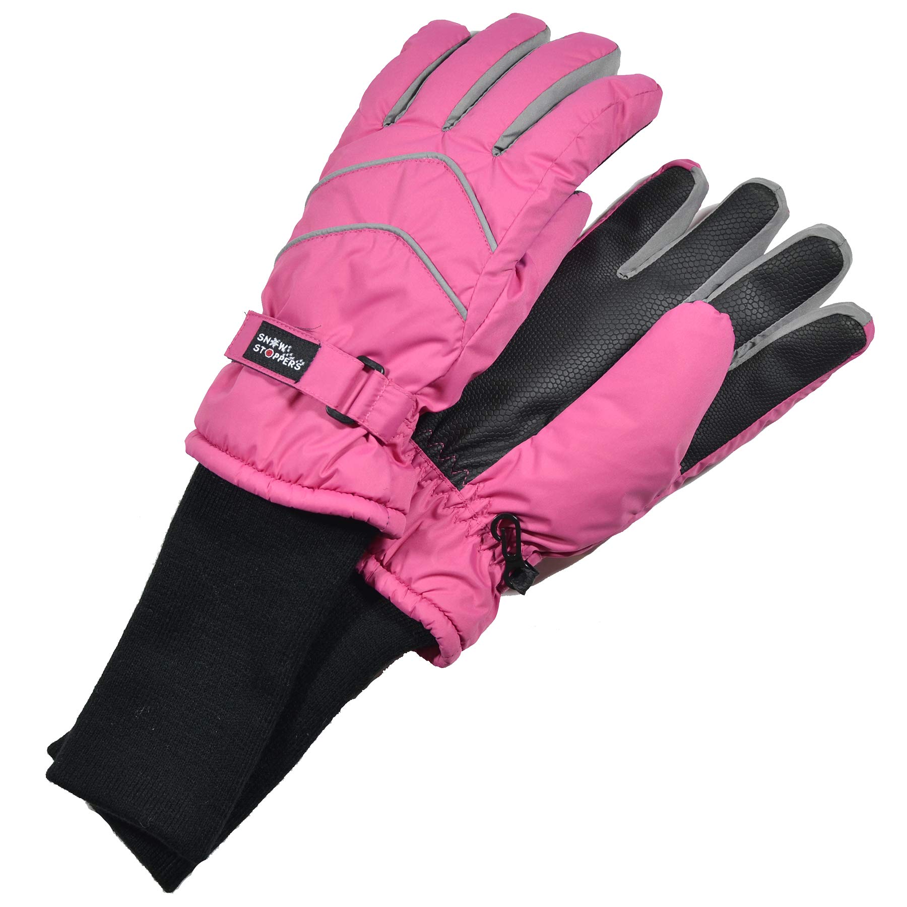 SnowStoppers Kids Waterproof Winter Gloves with Long Cuffs - Warm & Durable Cold Weather Gloves for Snow Play, Skiing & Outdoor Activities