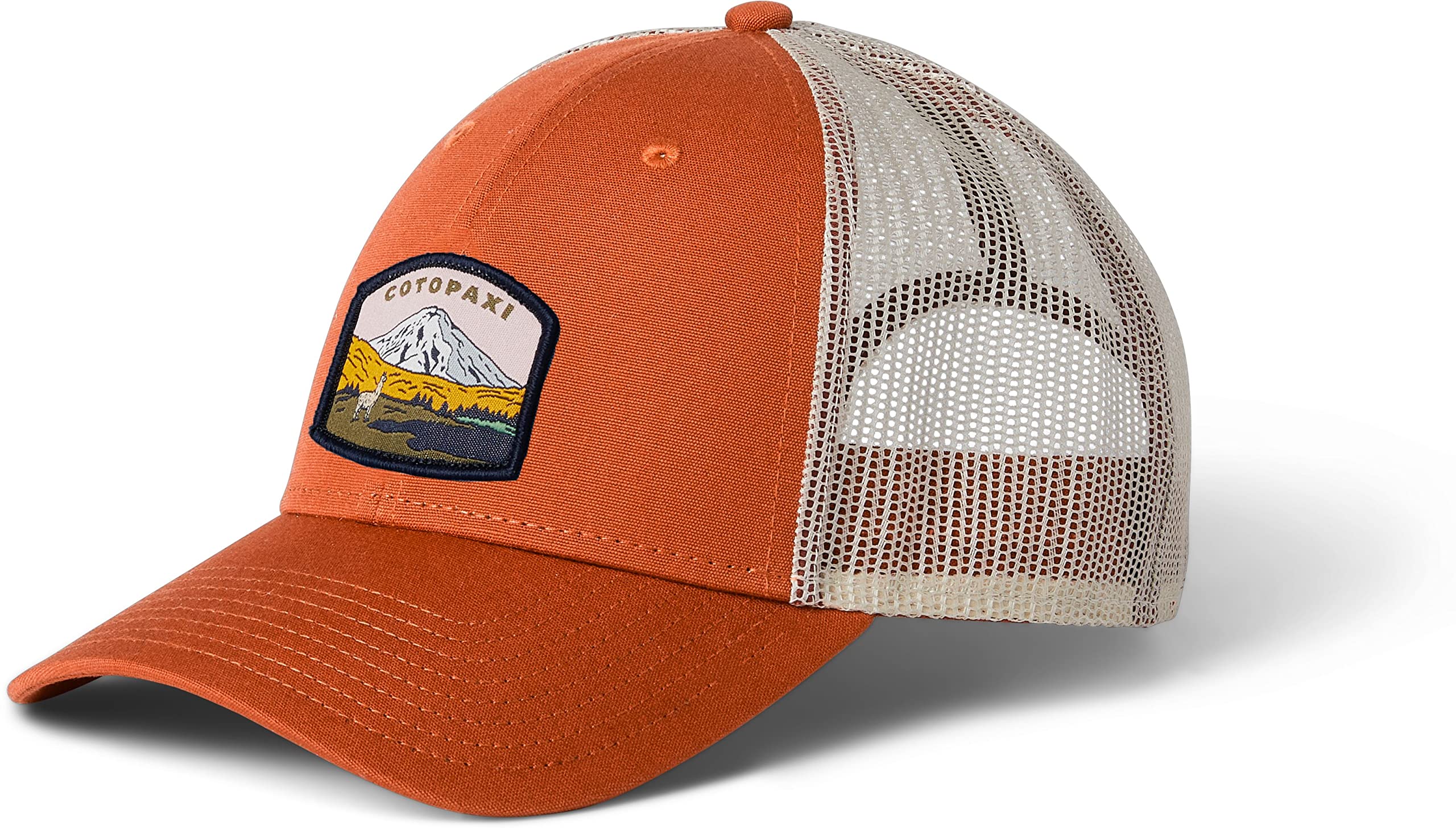 Cotopaxi Llamascape Trucker Hat - Stylish Outdoor Adventure Cap for Hiking, Camping & Travel - Unisex Adjustable Snapback Hat with Sun Protection