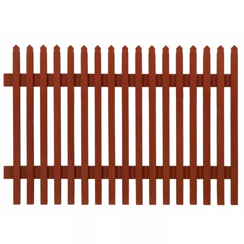 Premium Falu Red Painted Fence Panel - Ready-to-Install 1750 x 1180 mm Spruce Wood Section - Perfect for Garden Borders, Backyard Privacy, and Scandinavian-Style Home Decor