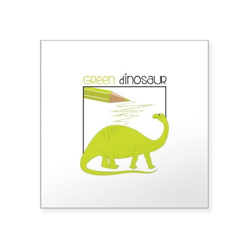Clear - Green Dinosaur Sticker