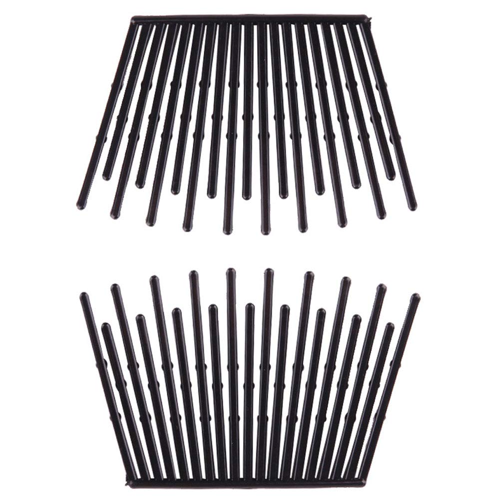 6 Pairs Interlocking Hair Combs - Double Sided Jaw Clips, Ponytail Holders & Styling Accessories for Women & Girls (Black) - Perfect for Updos, Braids, Ponytails & Everyday Hairstyles