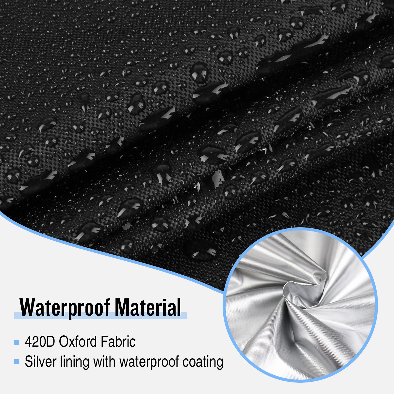 Kingling 6 Gallon Air Compressor Cover - Waterproof Dust Protection for Portable Pancake Air Compressors (Black) | Ideal for Garage Storage, Construction Sites & Outdoor Equipment Protection
