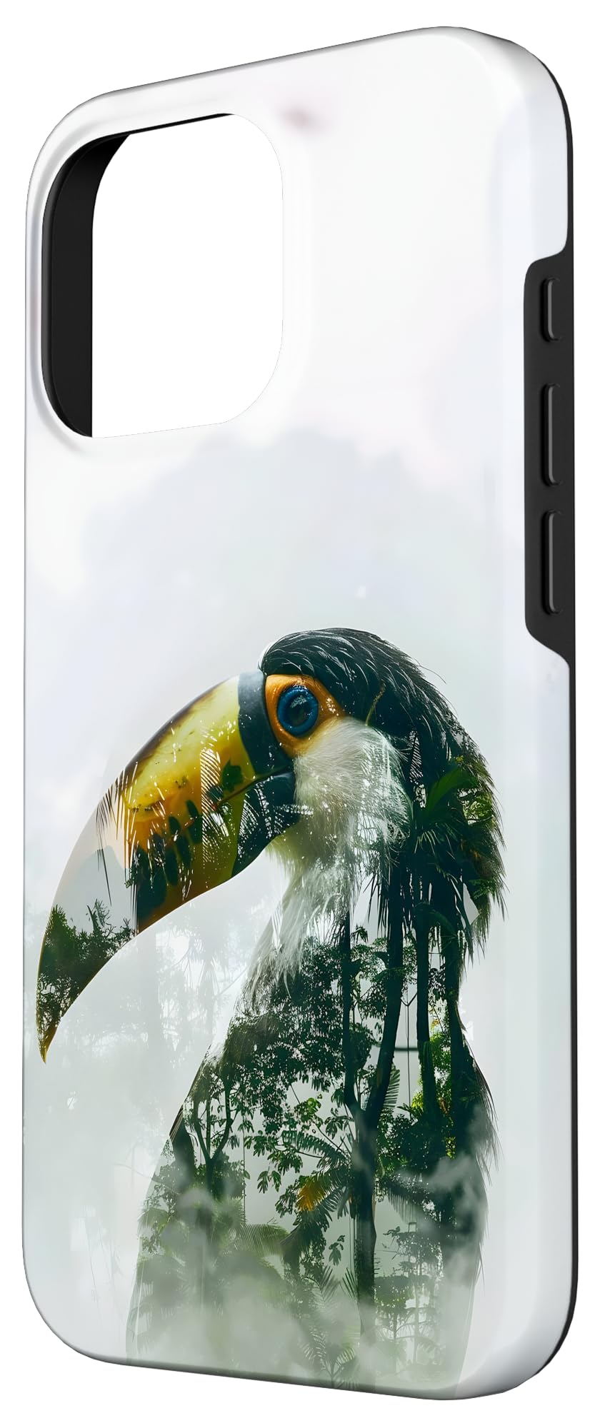 iPhone 16 Pro Case - Tropical Toucan Bird Double Exposure Design | Shockproof Protective Phone Cover for iPhone 16 Pro | Perfect for Travel, Beach & Nature Lovers