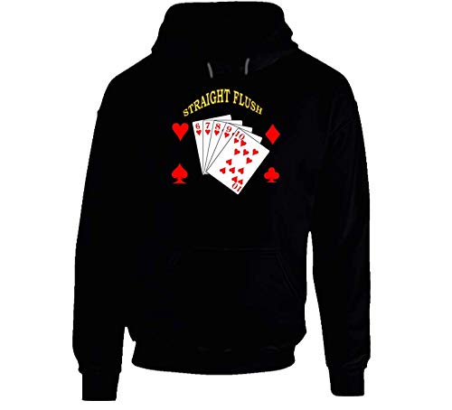 Hearts 6-10 Straight Flush Poker Hoodie - Casino & Poker Party Sweatshirt | Comfortable Cotton Blend Pullover for Card Game Lovers | Perfect for Poker Nights, Casino Events & Game Gatherings | Great for Home Poker Games, Casino-Themed Parties & Card Game Enthusiasts | Ideal for Poker Tournaments, Casino Nights, and Card Game Meetups