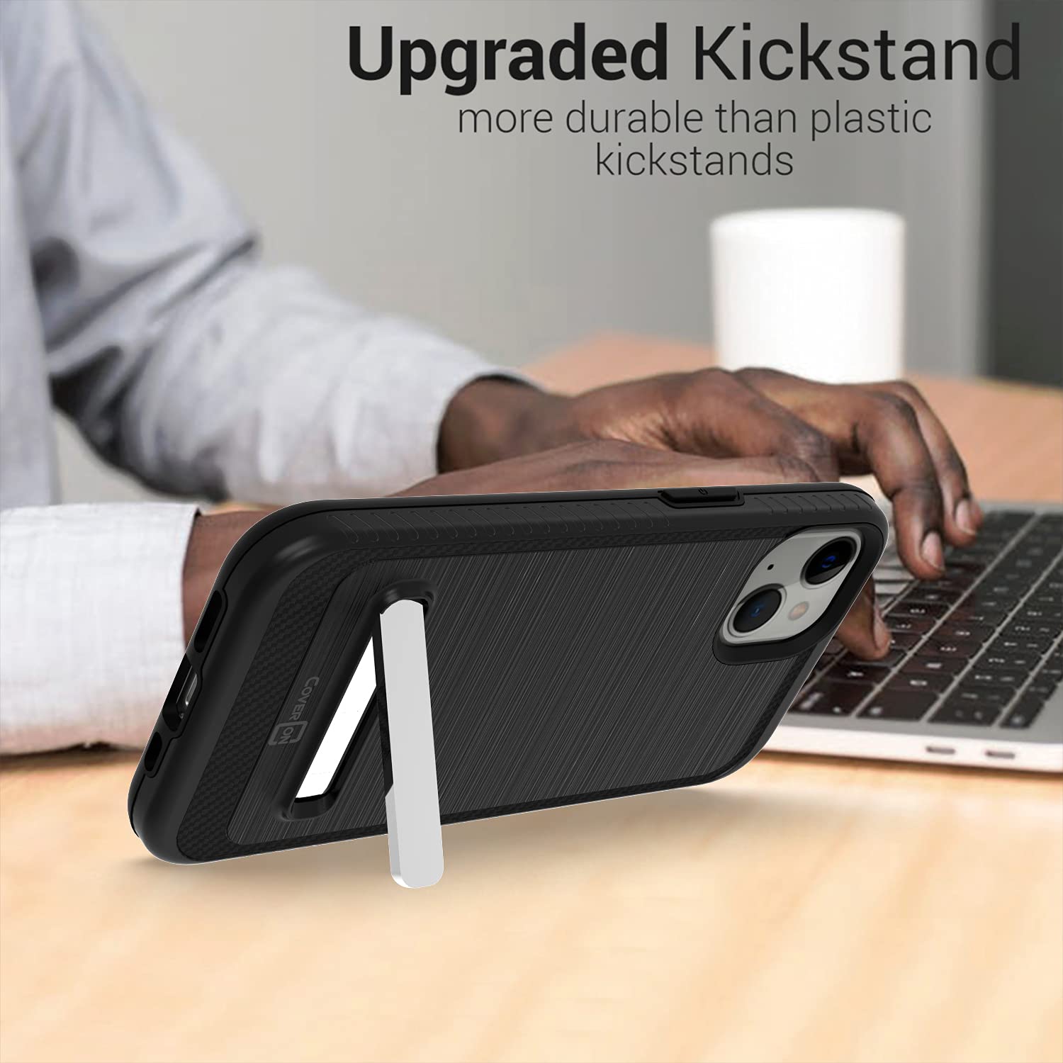 Premium Metal Magnetic Case for Apple iPhone 13 Mini - Shockproof Rugged Protective Cover with Stand (Black) | Perfect for Work, Travel & Outdoor Adventures