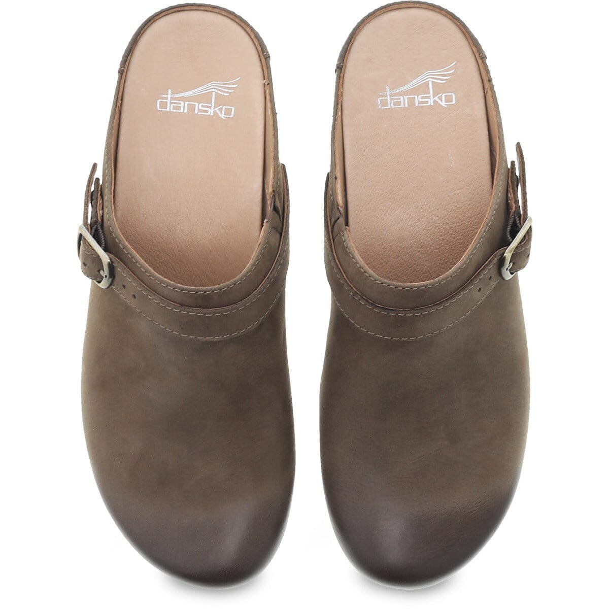DANSKO Women's Berry Mushroom Burnished Nubuck Clogs - Comfortable Slip-Resistant Shoes for Nurses, Chefs & Healthcare Professionals
