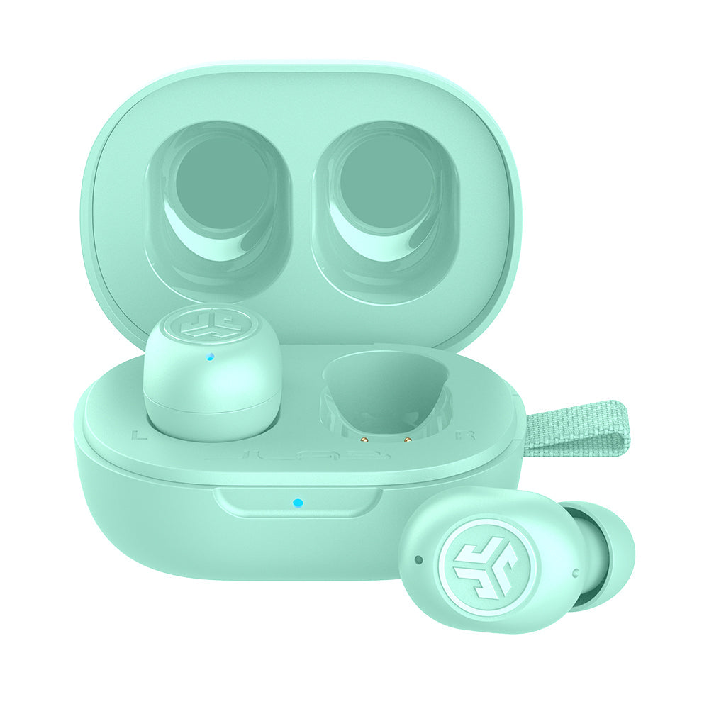 JBuds Mini True Wireless Earbuds - Bluetooth 5.0, IPX5 Waterproof, 24H Playtime, Noise Cancelling Earbuds in Mint Green | Perfect for Gym, Running, Workouts & Travel