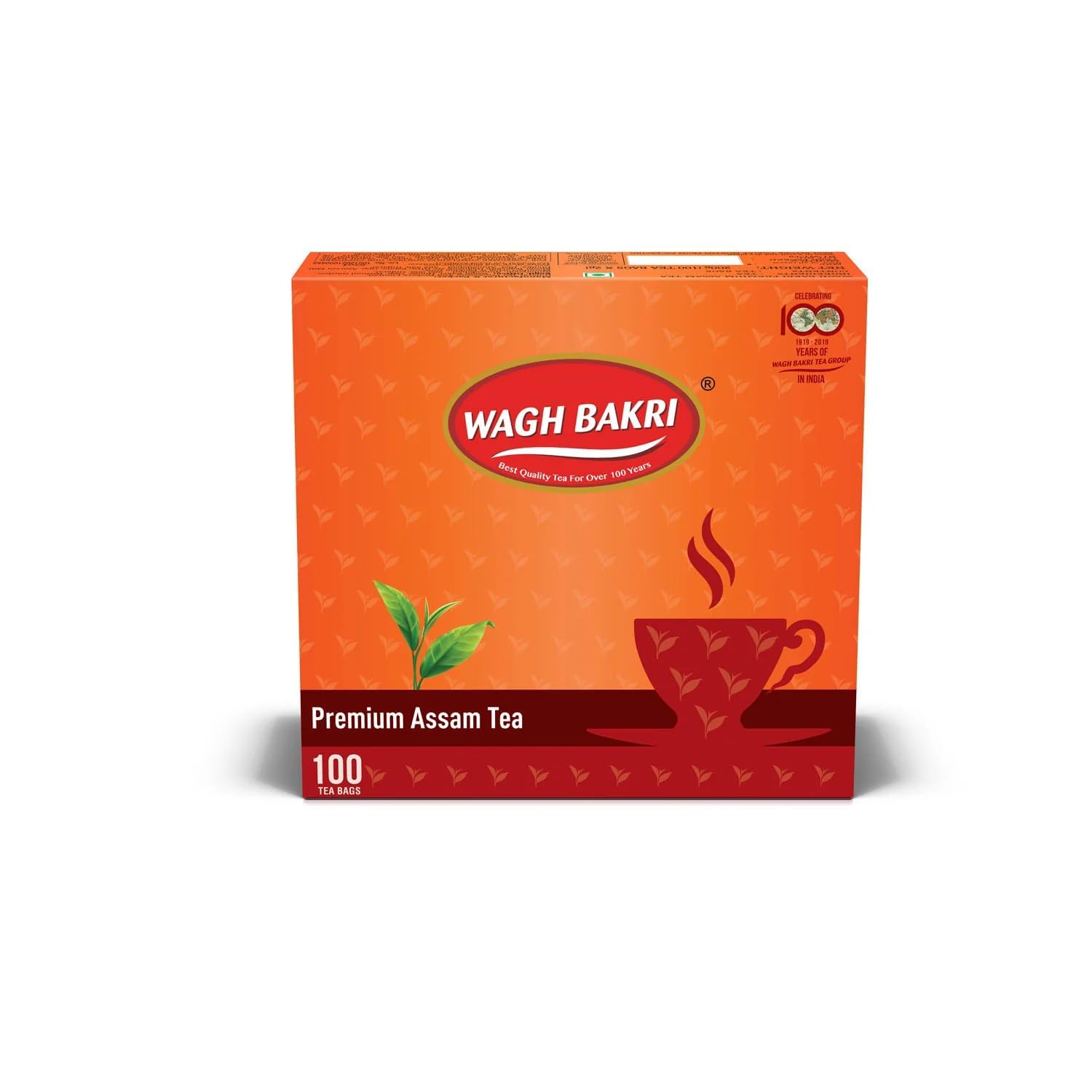 Wagh Bakri Premium Tea Bags - 100 Count | Rich & Aromatic Indian Black Tea | Perfect for Morning Boost, Afternoon Relaxation & Office Brewing