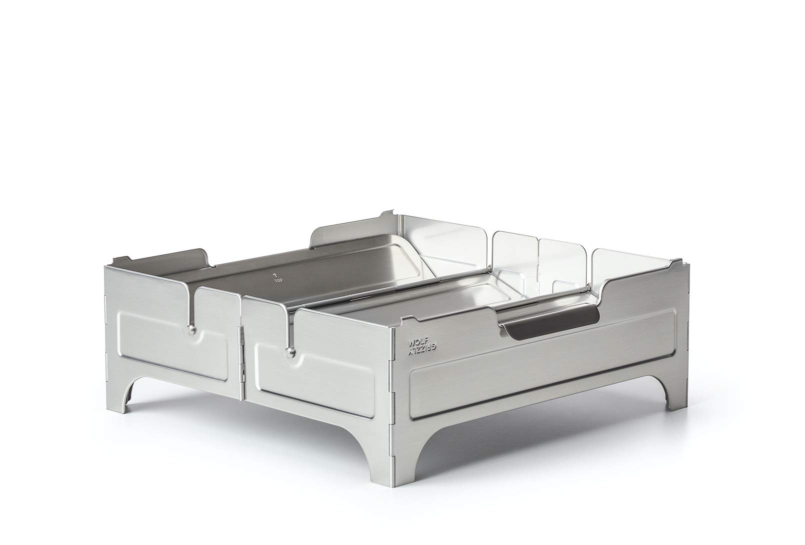 Wolf and Grizzly Fire Safe - Portable & Foldable Camping Fire Pit for Outdoor Cooking, Campfires, Backyard BBQs | Compact Design | Compatible with Portable Camping Grill | Perfect for Camping Trips, Beach Bonfires & Backyard Gatherings