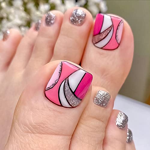A5-Geometric Rose Pink White