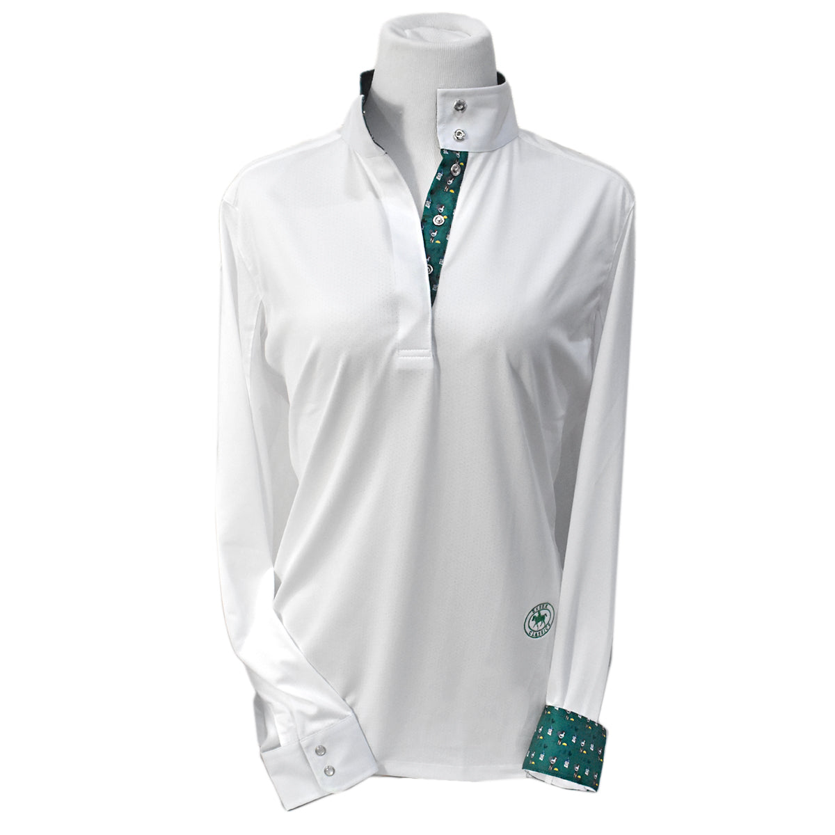 Essex Classics Women's Cock a Doodle Do Talent Yarn Straight Collar Show Shirt - Elegant Blouse for Office, Party & Special Occasions