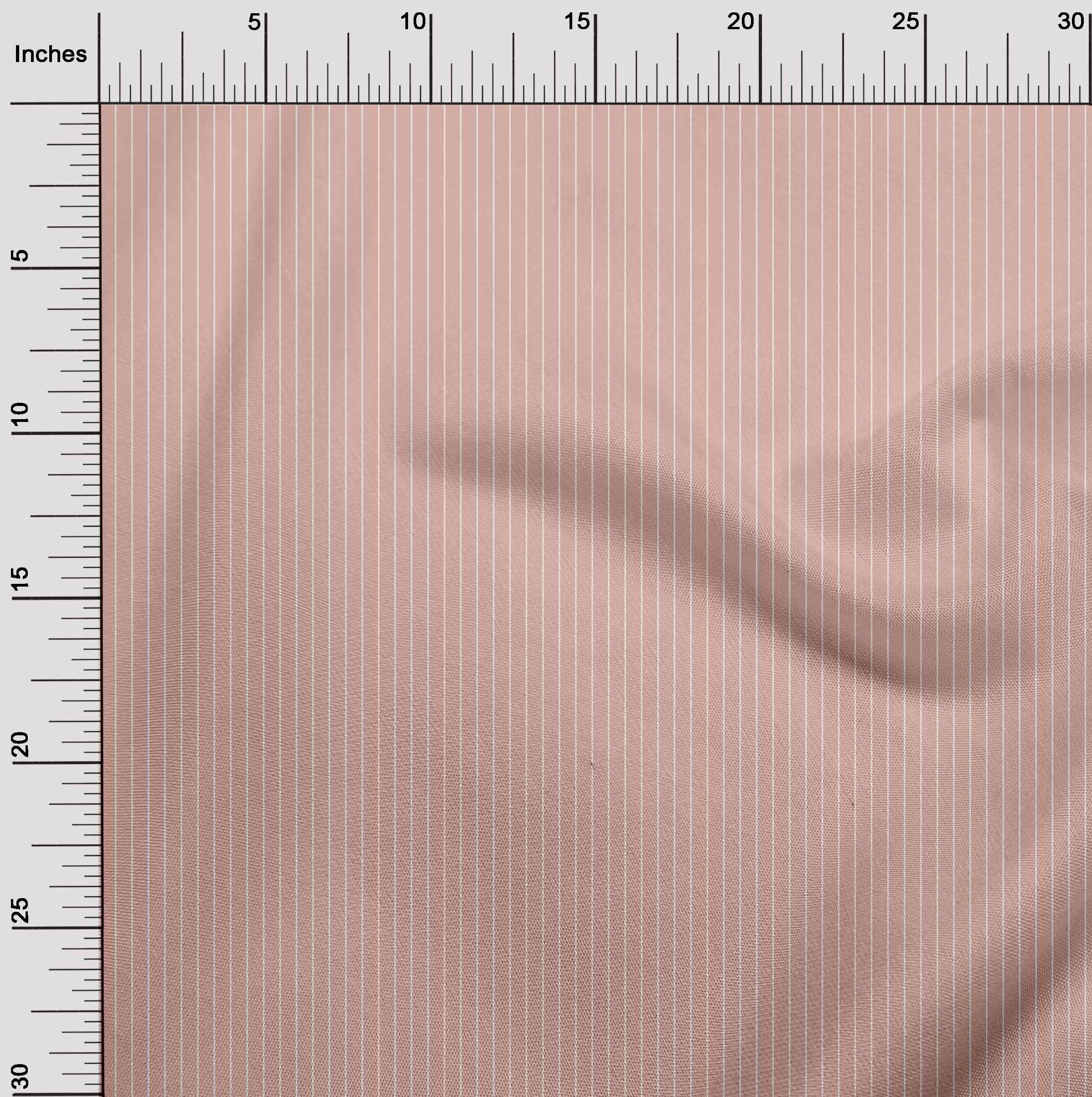 oneOone Cotton Cambric Dusty Pink Striped Fabric - 56 Inch Wide Dress Material by The Yard | Perfect for DIY Dresses, Skirts & Home Decor Projects