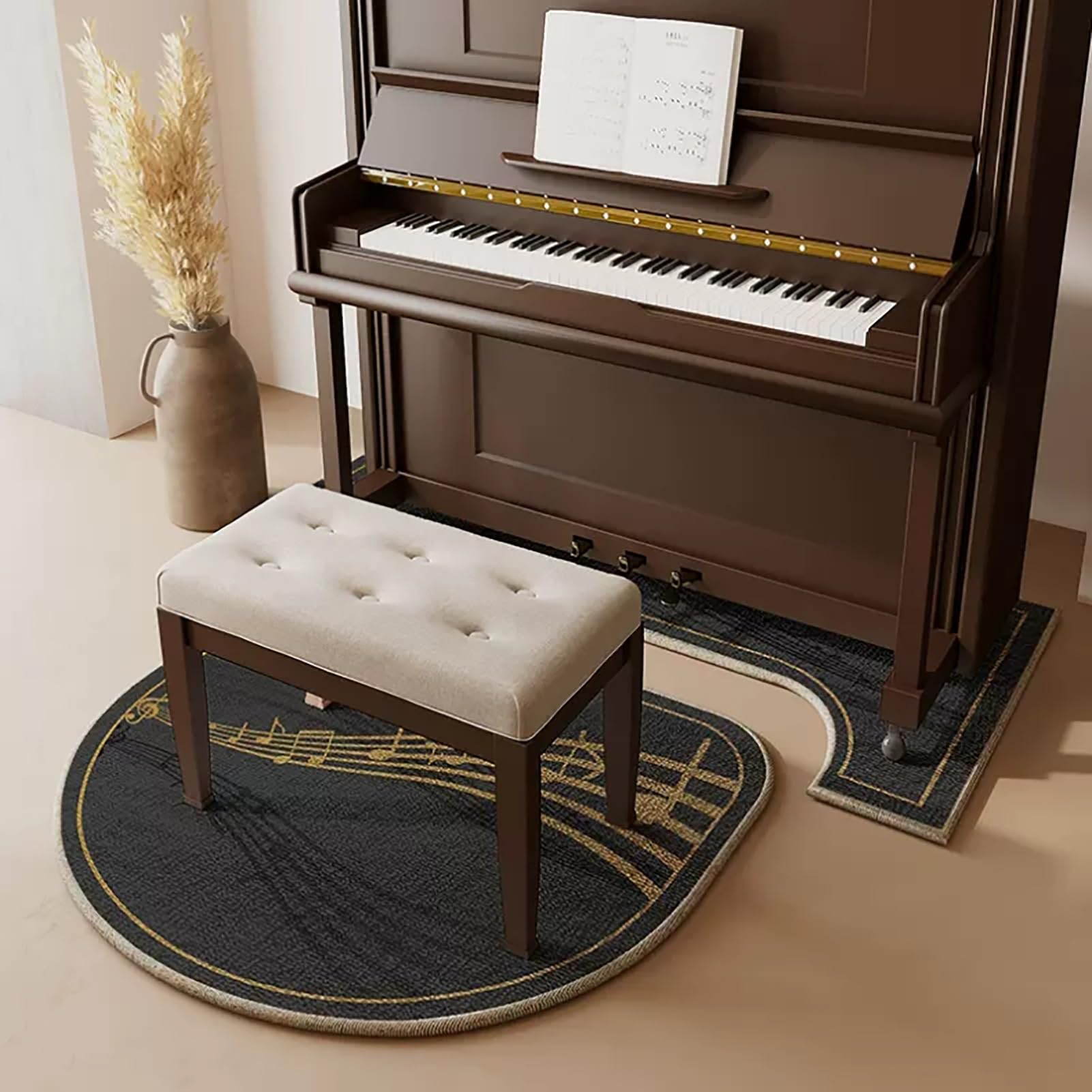 Premium Soundproof Piano Rug - Non-Slip Upright Piano Mat with Noise Reduction, Machine Washable & Durable Floor Protector for Living Room, Bedroom, Dining Room Decor (70x160cm) - Perfect for Home Studios, Music Practice Rooms & Noise-Sensitive Areas