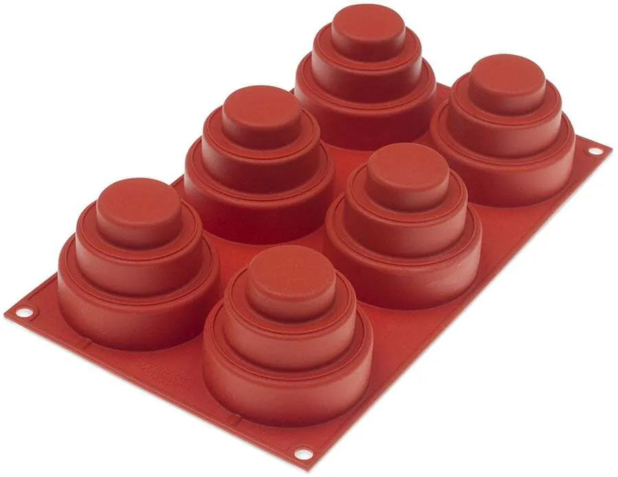 Non-Stick Orange Round Wonder Cake Pan - 6 Piece Set for Baking Cakes, Cupcakes & Muffins - Perfect for Home Baking & Party Desserts