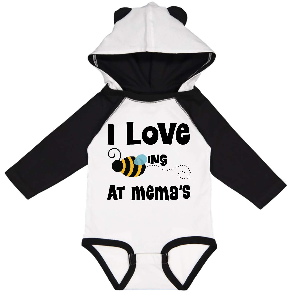 Inktastic Mema's House Bee Long Sleeve Baby Bodysuit - Cute Animal Print Onesie for Newborns & Infants - Perfect for Family Photos, Playdates & Nursery Outfits