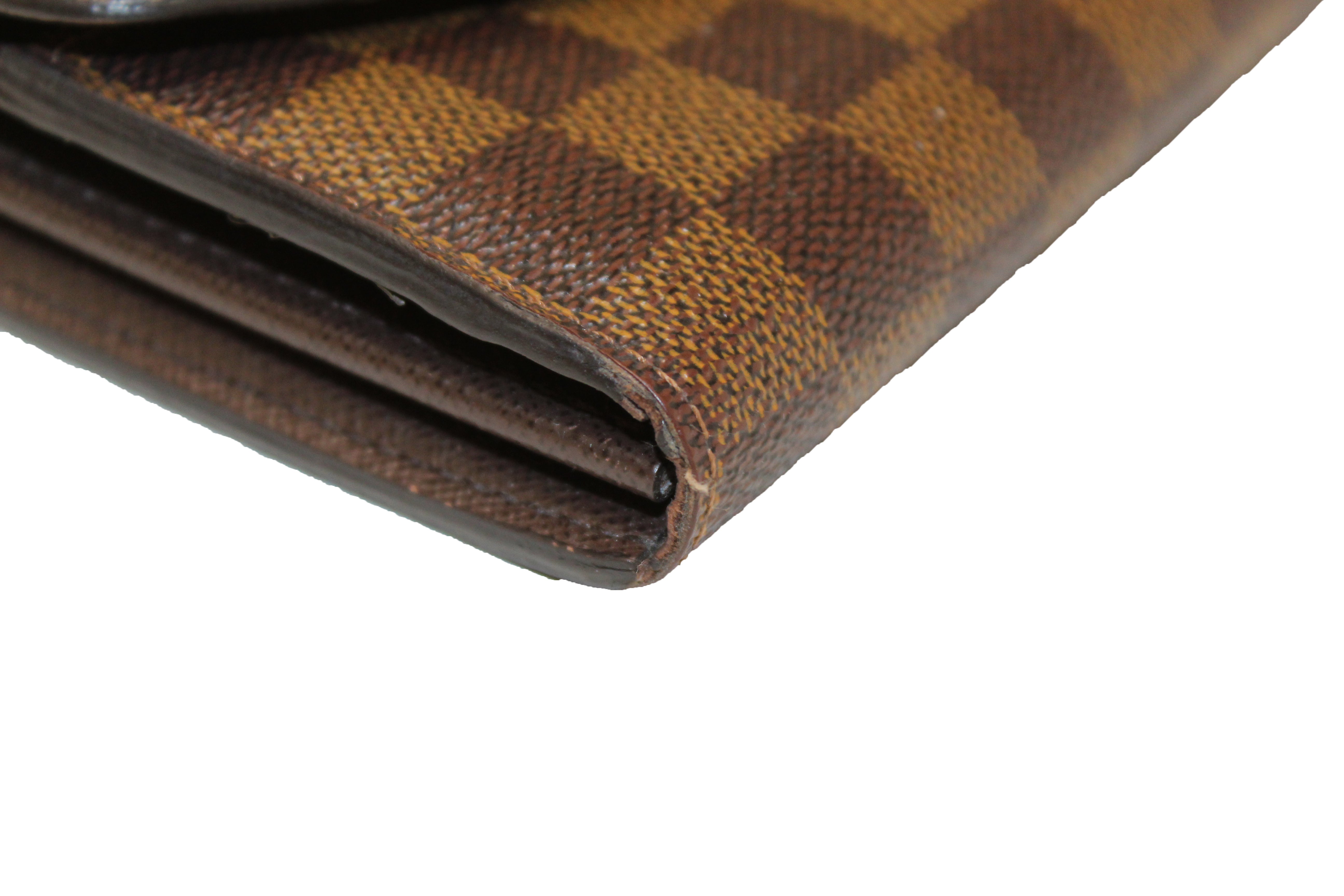 Authentic Louis Vuitton Damier Ebene Canvas Sarah Wallet - Luxury Women's Bifold Wallet with Multiple Card Slots & Zip Coin Pocket - Perfect for Everyday Use, Travel & Gift Giving