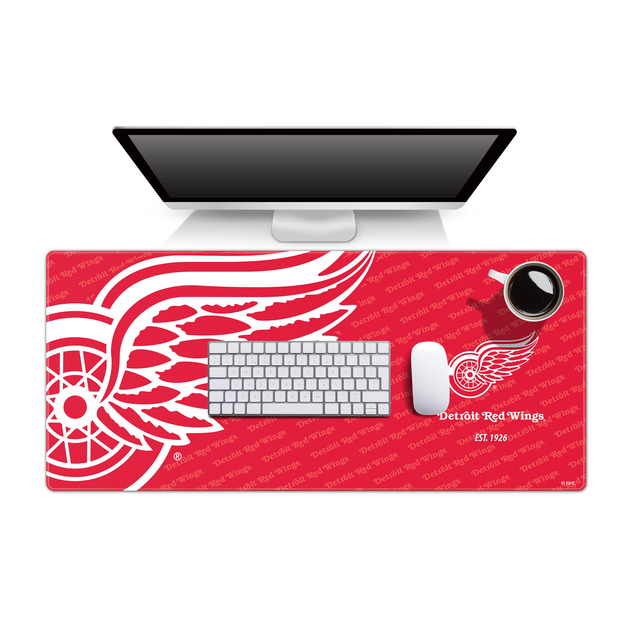 YouTheFan NHL Logo Series Gaming Mouse Pad - Non-Slip Rubber Base Desk Mat for Office, Home & Gaming (Team Logo Design) - Perfect for Computer Workstations, Esports & Sports Fans Decor