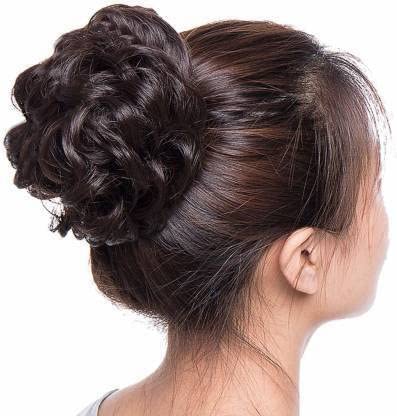 Messy Bun Hair Extension for Women - 1 Piece Synthetic Hair Scrunchies with Elastic Rubber Band (Black) - Perfect for Quick Hairstyles, Parties, and Everyday Wear