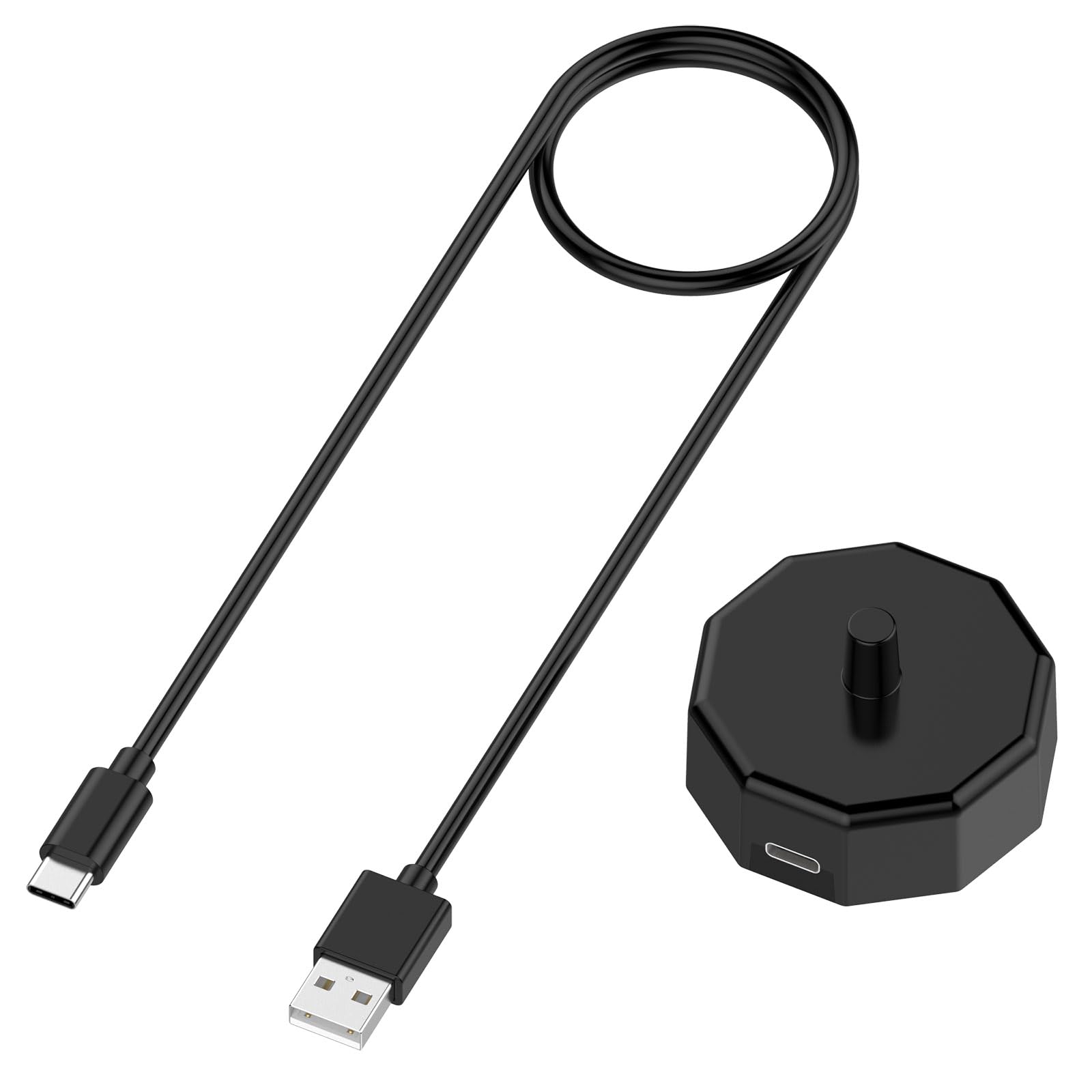 Oral-B USB Charger for Braun Electric Toothbrush - Replacement Charging Base with USB Cable (Black) | Perfect for Travel, Home & Office Use