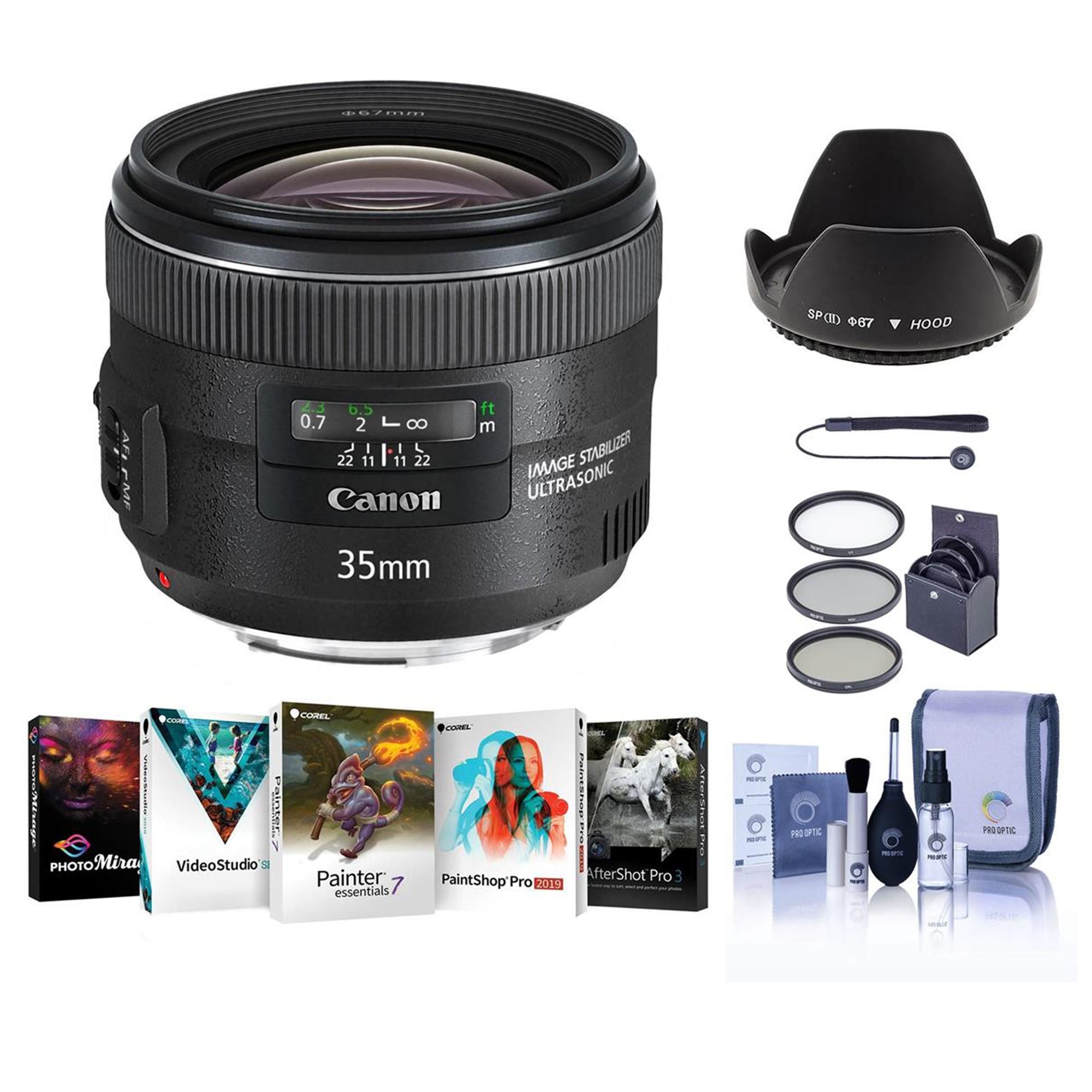 Canon EF 35mm f/2 IS USM Wide Angle Lens with Image Stabilizer & USM Autofocus - Includes Software Bundle for Photography & Videography - Perfect for Portraits, Landscapes & Low Light Shooting