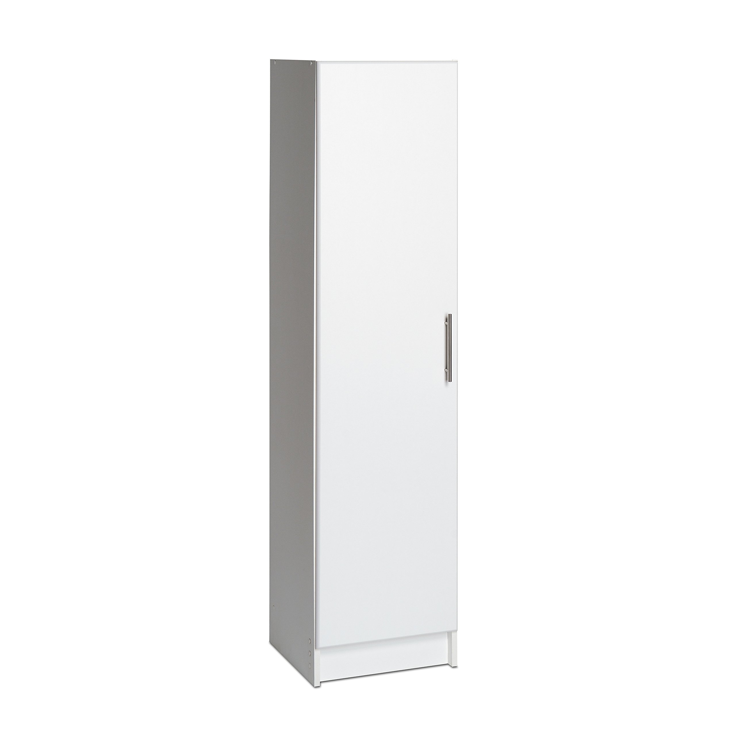 Prepac Elite 16 Inch Narrow Storage Cabinet in White - Perfect for Small Spaces, Bedroom, Bathroom & Office Organization