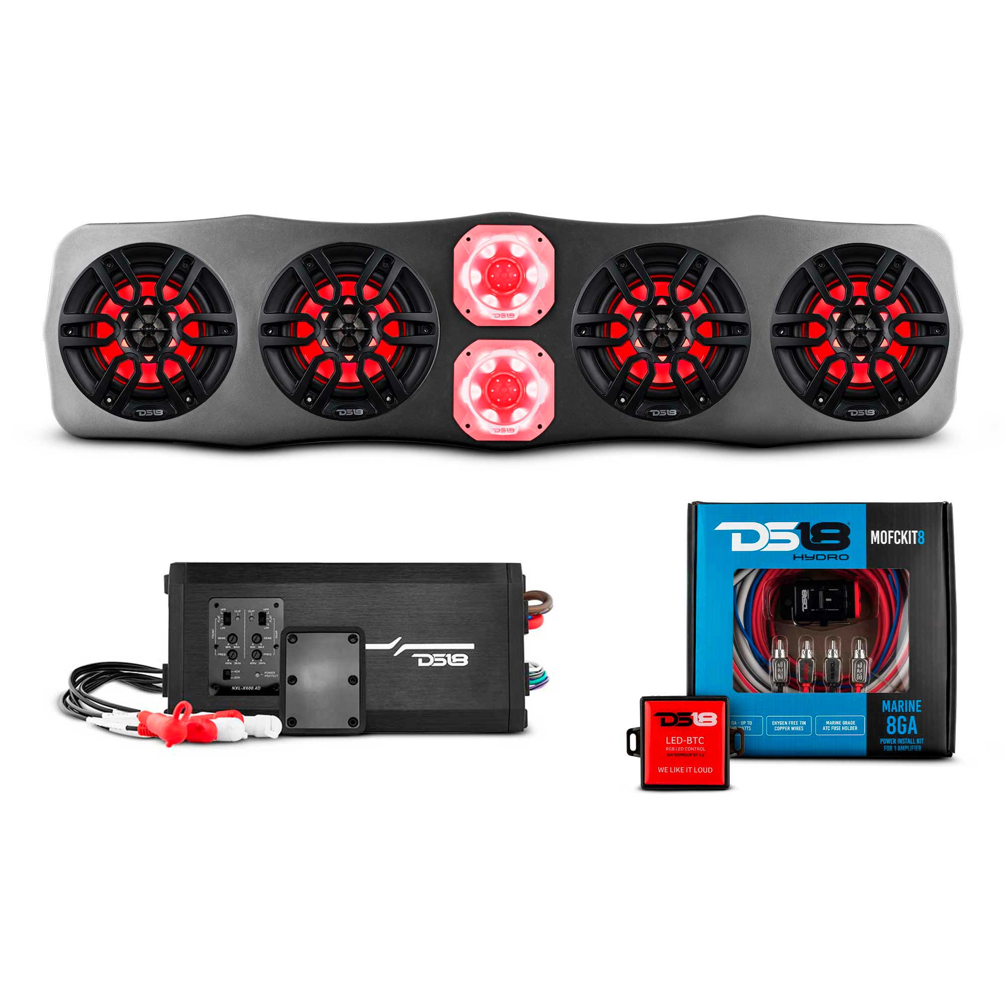 Polaris RZR/RZR PRO Soundbar with Amplifier & Installation Kit - 4x 6.5