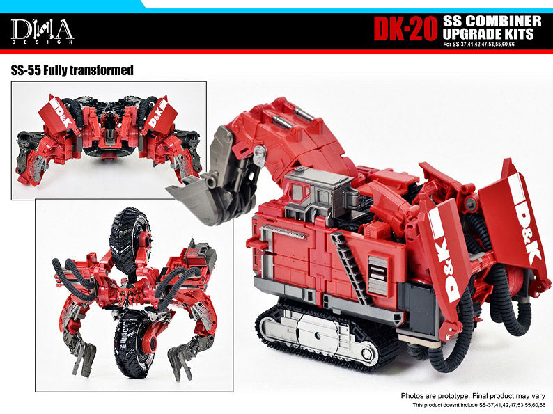 DNA Design DK 20 Upgrade Kit for Superion Combiner (Reissue with Bonus) - Transform Your SS Combiner into a Masterpiece for Display & Collection