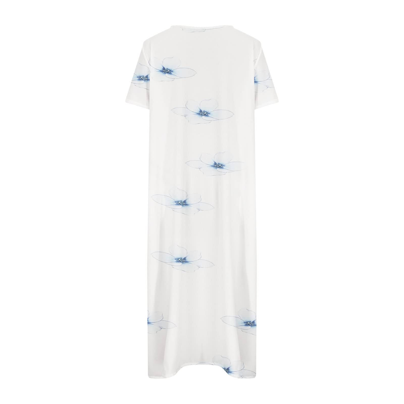2025 Women's Casual Floral T-Shirt Dress - Elegant A-Line V-Neck Short Sleeve Summer Dress for Spring & Summer | Perfect for Beach, Brunch & Date Nights