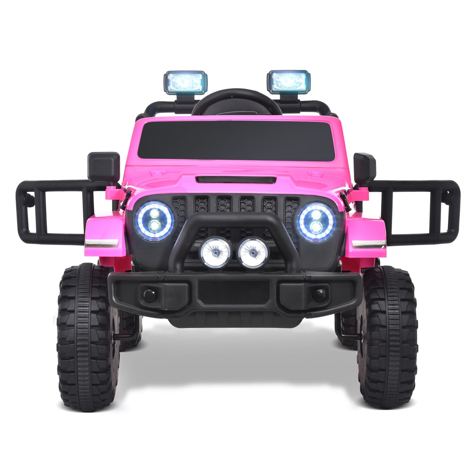 Joywhale 12V Kids Ride on Truck - Battery Powered Electric Car with Remote Control, 4-Wheel Suspension, LED Lights & Music - Pink Motorized Vehicle for Boys & Girls | Perfect for Birthday Gifts, Outdoor Play & Backyard Fun