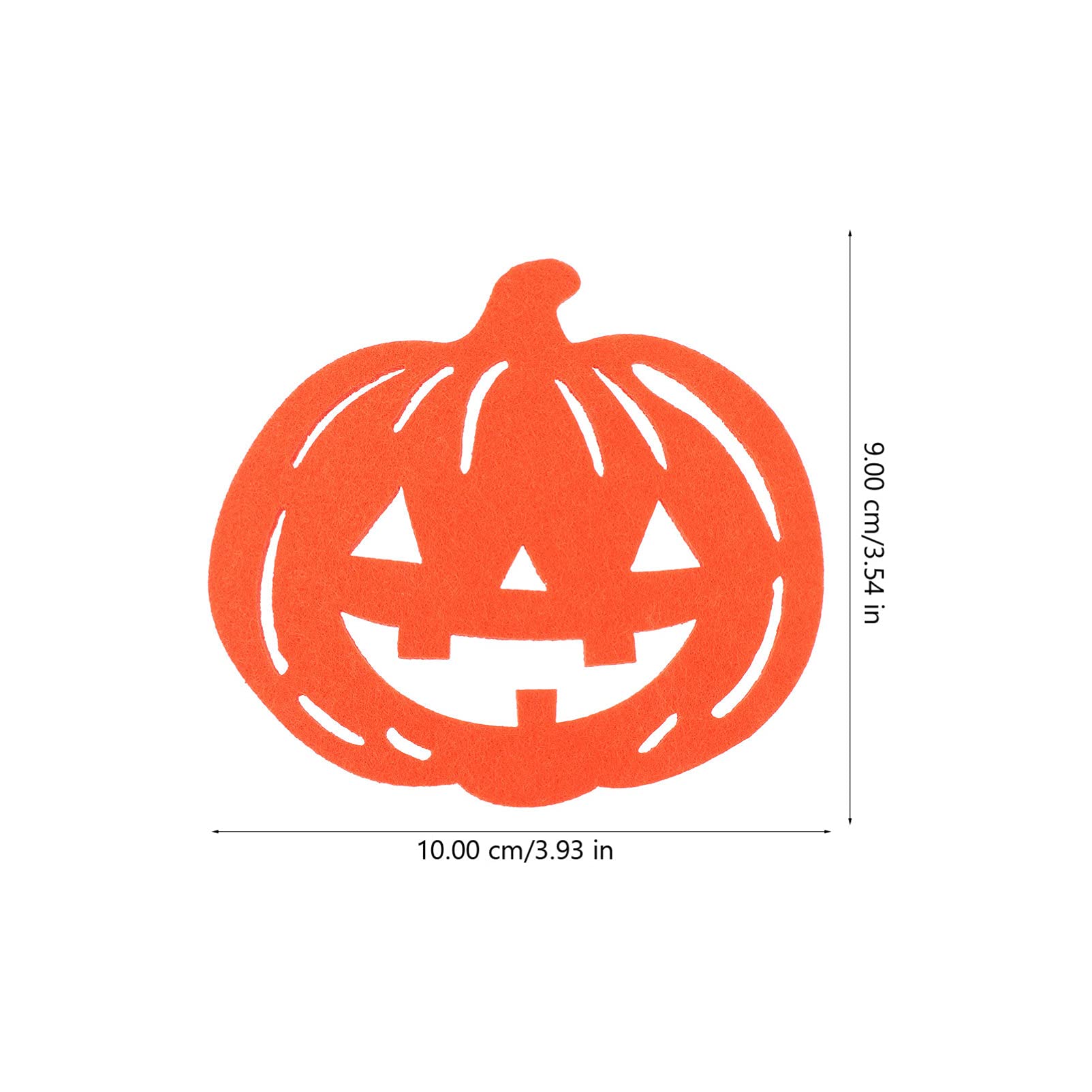6-Pack Halloween Felt Coasters - Pumpkin Design Drink Coasters for Coffee Mugs, Tea Cups & Glasses - Durable & Absorbent Beverage Mats - Perfect for Halloween Party Decor & Christmas Home Decor