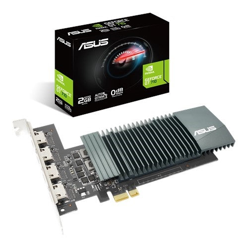 NVIDIA GT 710 2GB GDDR5 Graphics Card with 4 HDMI Ports - 4K Ultra HD Support for Multi-Monitor Setup | Perfect for Home Theater, Office Workstations & Digital Signage Displays