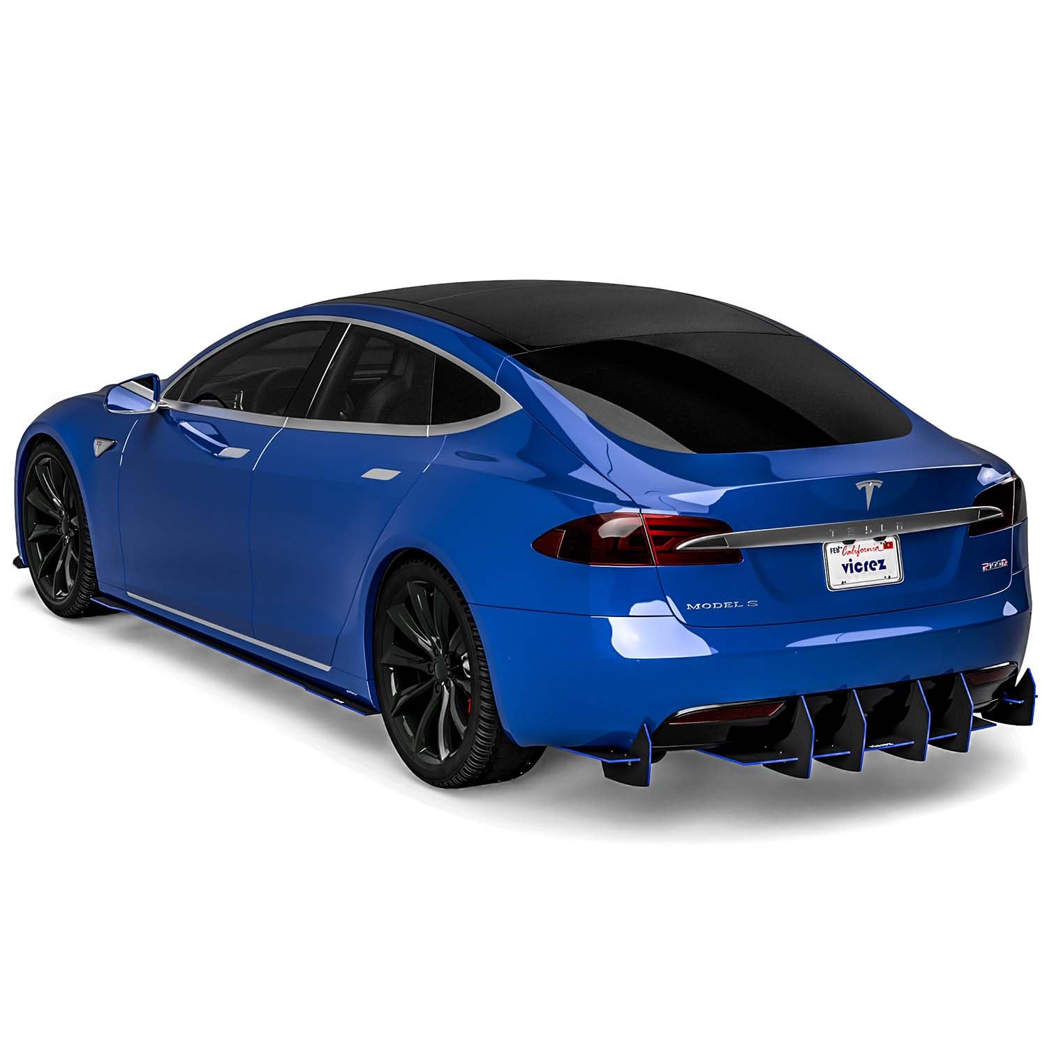 Vicrez Centa VR2 Rear Diffuser vz102387 for Tesla Model S 2015-2025 - Carbon Fiber Performance Upgrade for Enhanced Aerodynamics & Sporty Styling | Perfect for Track Days & Car Shows