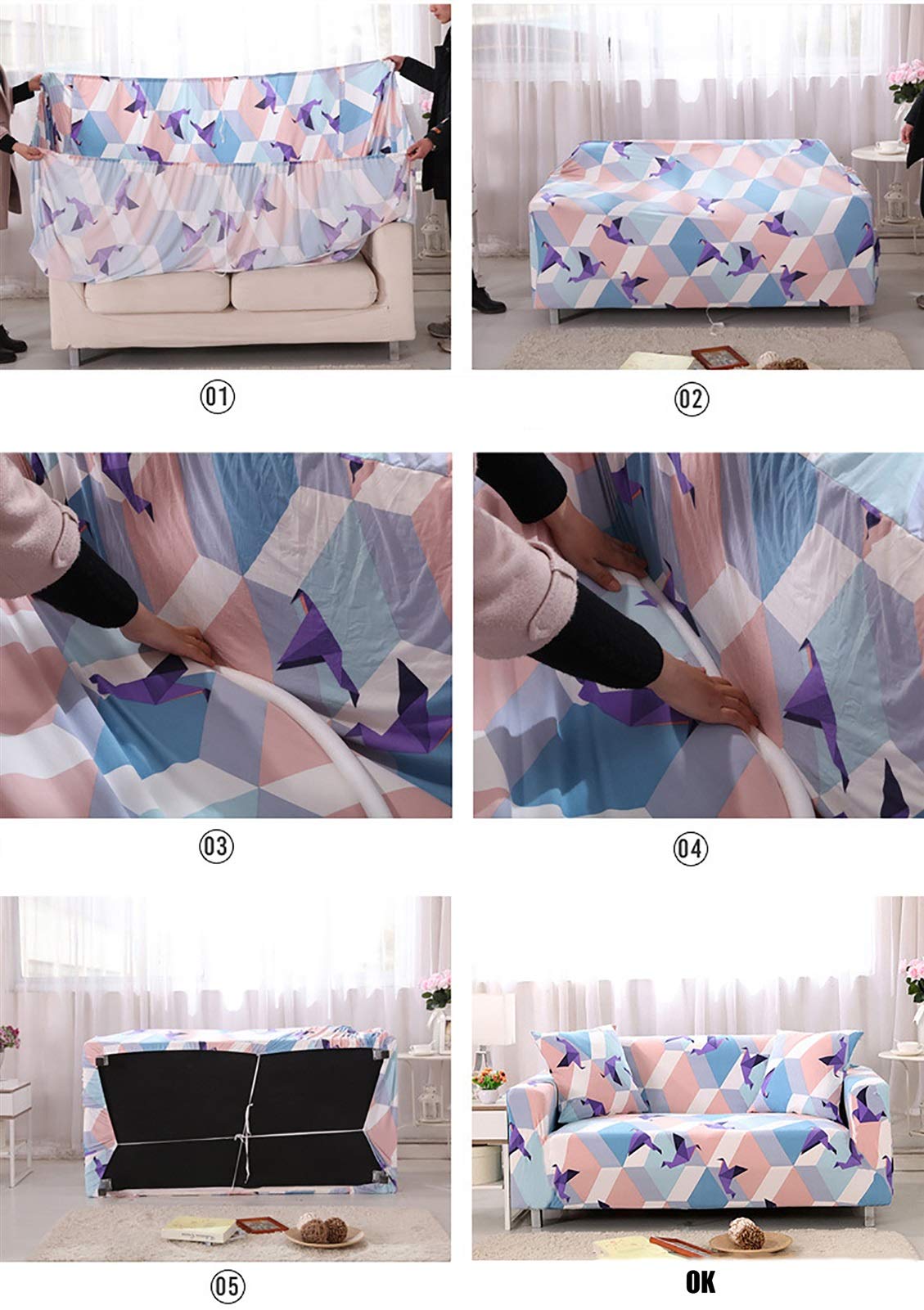 Non-Slip Foam Tuck Grips for Stretch Sofa Slipcover - 30 PCS | Secure Couch Cover & Prevent Slipping | Perfect for Living Room, Sectional Sofas & Furniture Protection