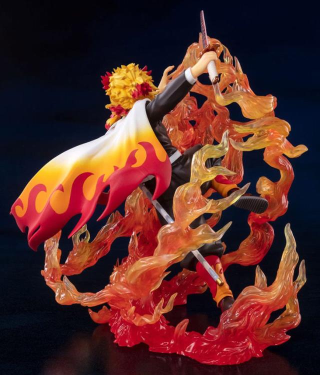 Figuarts Zero Demon Slayer: Kimetsu no Yaiba Rengoku Kyojuro Flame Breathing Version Anime Action Figure Statue - Collectible Gift for Anime Fans & Home Decor