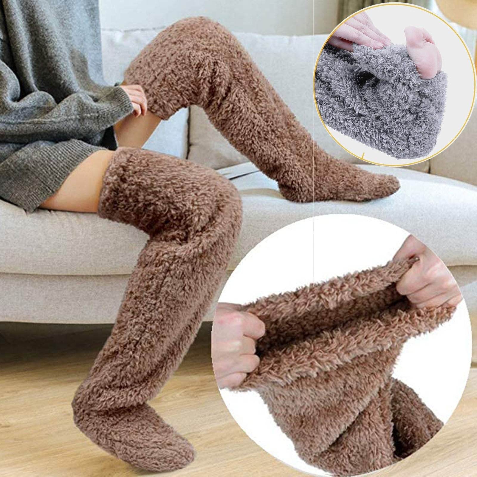 Ultra Soft Comfy Cozy Socks for Women & Men - Warm Winter Fuzzy Slipper Socks for Home, Office & Travel - Perfect Gift Idea