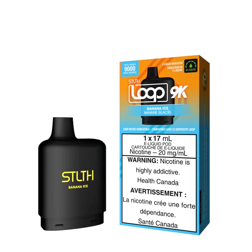 Banana Ice STLTH Loop 9K Disposable Vape - Refreshing Banana Flavor for Smooth Vaping | Perfect for On-the-Go Use & Social Relaxation