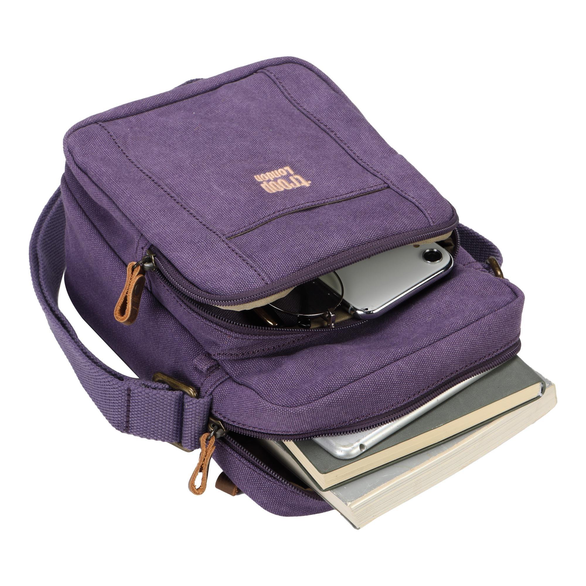 TRP0370 Troop London Classic Canvas Crossbody Bag for Men & Women - Stylish & Durable Everyday Shoulder Bag for Work, Travel & Casual Outings