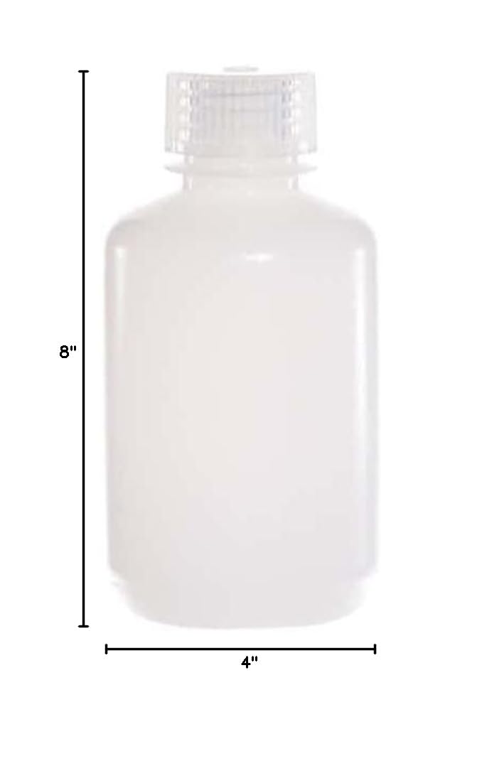 125ML 4OZ Narrow Mouth HDPE Plastic Reagent Bottles with Screw Caps - Pack of 150 - Ideal for Laboratory, Chemical Storage & DIY Crafts